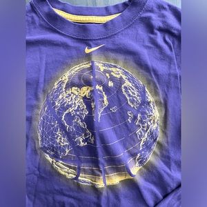 Nike Purple Long Sleeve basketball logo shirt. Size boys large
